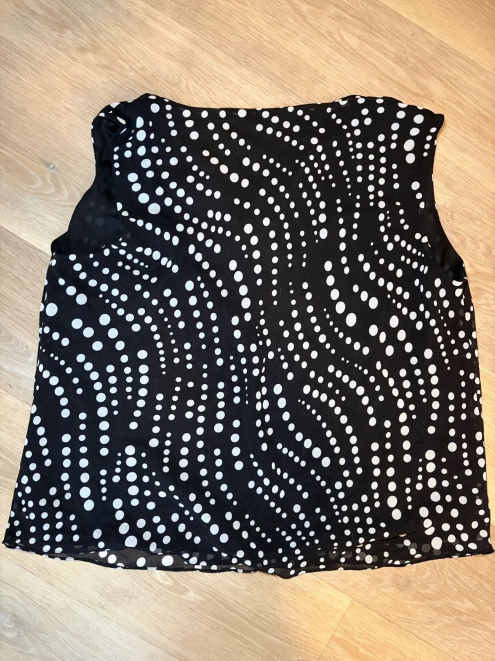 Jones New York Polka Dot Cowl Neck Blouse Size 18W Black White - Picture 5 of 8